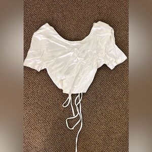 Zara cropped white top with ties. Rarely worn